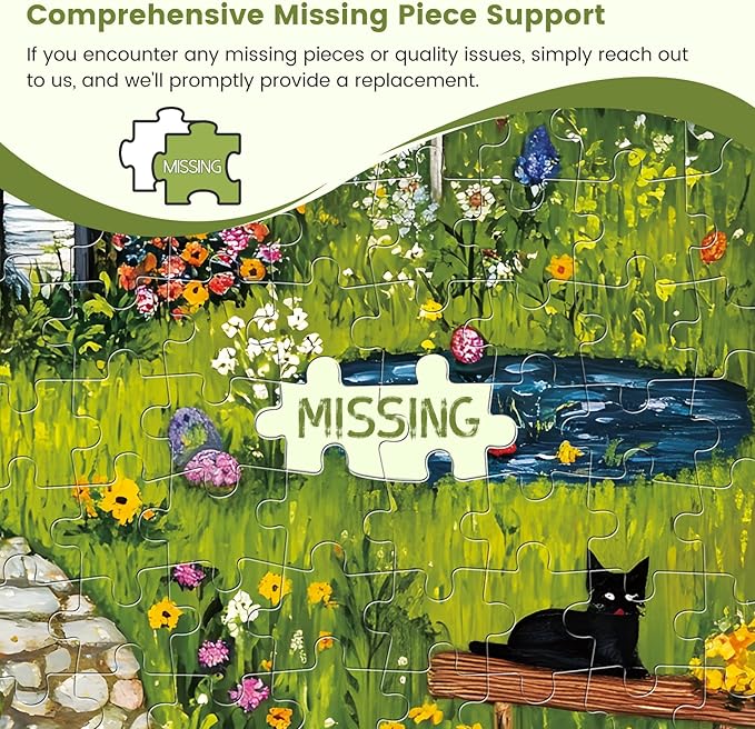 300 Piece Puzzles for Adults, Sunny Village 300 Piece Puzzle, Charming Countryside Flower Jigsaw Puzzles, Relaxing Gifts for Adults, Seniors and Kids, Finished Size 20.5” x 15”