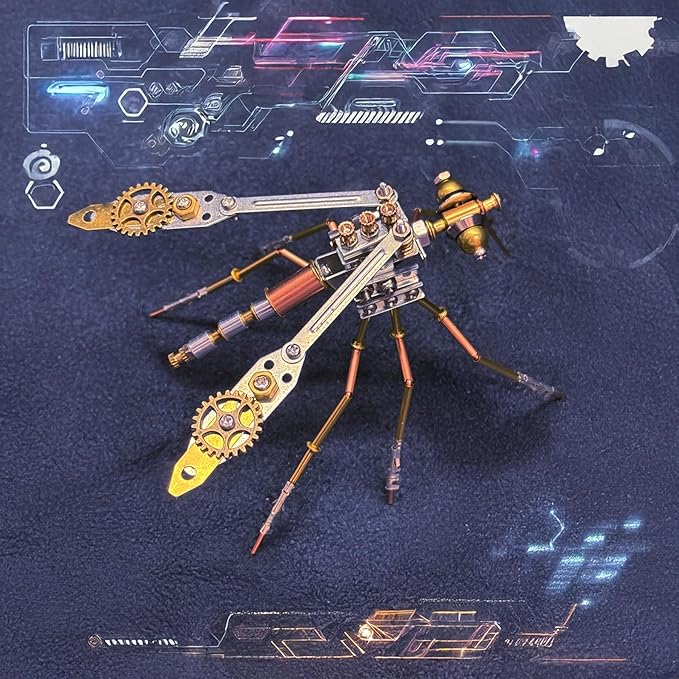 Steampunk Metal Insect Bug Mechanical Steampunk Sculpture Steampunk Mechanical Insect Clockwork 3D Steampunk Metal Puzzle Kits for Adults (Mechanical Mosquito Y)