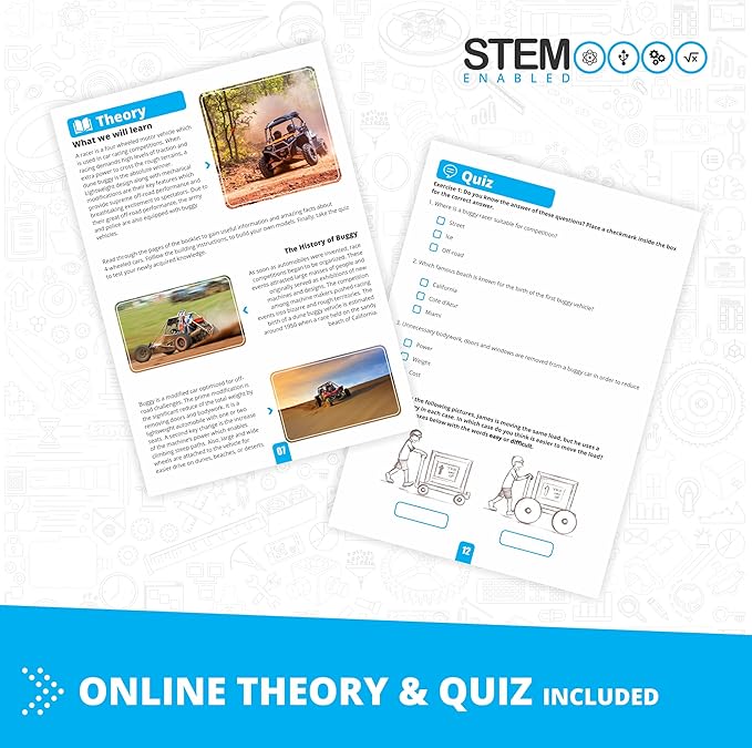 Engino Inventor STEM Toys, Motorized 4-Wheeled Extreme Bike, Construction Toys for Kids 9+, Building Kit, STEM Projects, Gifts for Boys & Girls, Engineering Kit (10 Models to Build)