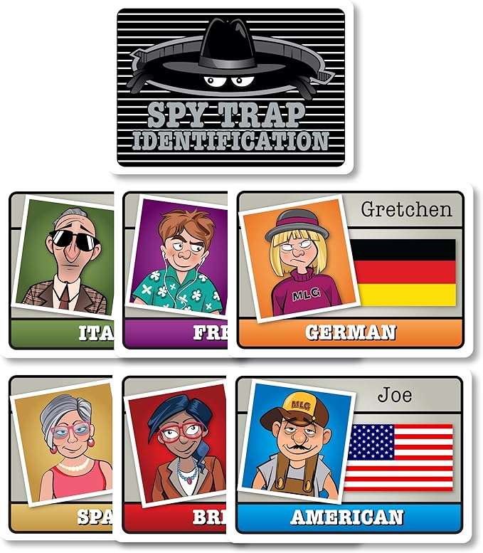Spy Alley Board Game Bundled with Spy Trap Card Game - Family Friendly Strategy Games.