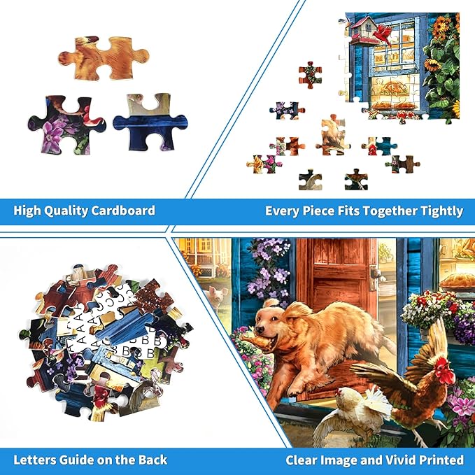 100 Piece Puzzles For Kids Funny Dog 100 Piece Puzzles For Adults, The Great Escape 100 Pieces Jigsaw Puzzle For Kids Ages 4-8, A Running Dog Puzzle For Seniors Elderly Dementia Alzheimer's Activities