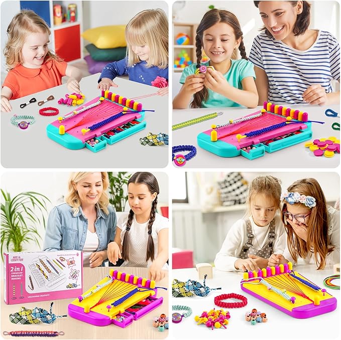 YYSTEBS Friendship Bracelet Making kit - Jewelry String braiding Set for Girls Age 6,7,8,9,10,11,12, Creative Toys for Christmas and Birthday Gifts