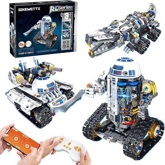 3 in 1 STEM robotics Building Kit, 776 PCS APP/Remote Control Robot Space Wars Toy Building Block Sets, Compatible with Lego Star robotics Control & Programming Robot Birthday Gifts for Boys Age 8-14+