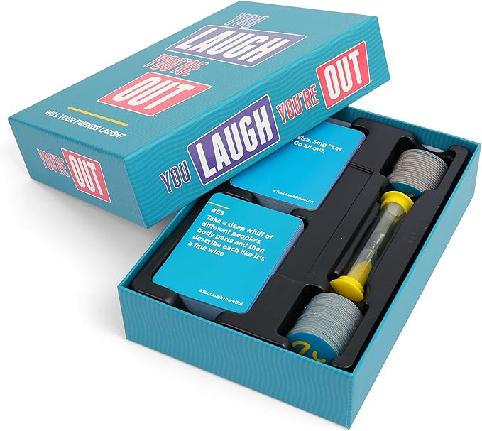 You Laugh You're Out A Party Game with Hilarious Charades Family Card Games for Adults & Kids, Halloween, 125 Prompt Cards Fun Card Games for Family Game Nights, Gatherings, & Parties Ages 14+