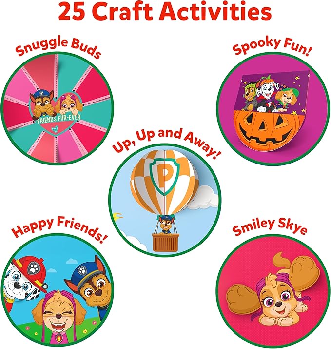 Skillmatics Scissor Skills Activity Book - Snip Snip PAW Patrol, 25 Fun Cutting & Creative Activities for Preschoolers, Fine Motor Skills, Felt Craft Kit, Gifts for Ages 3, 4, 5, 6, 7