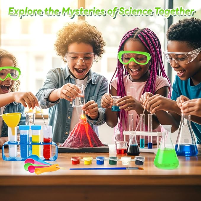 250+ Experiments Science Kits for Kids, STEM Activities Educational Science Kits Gifts with Chemistry Set, Erupting Volcano and Growing Crystal Tree