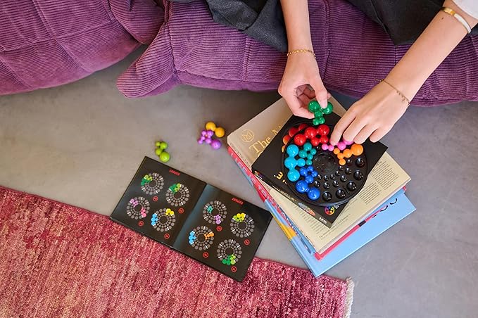 SmartGames IQ Deluxe: Circle - A New IQ Series in a Sleek Travel Case Featuring 120 Challenges for Ages 14 - Adult