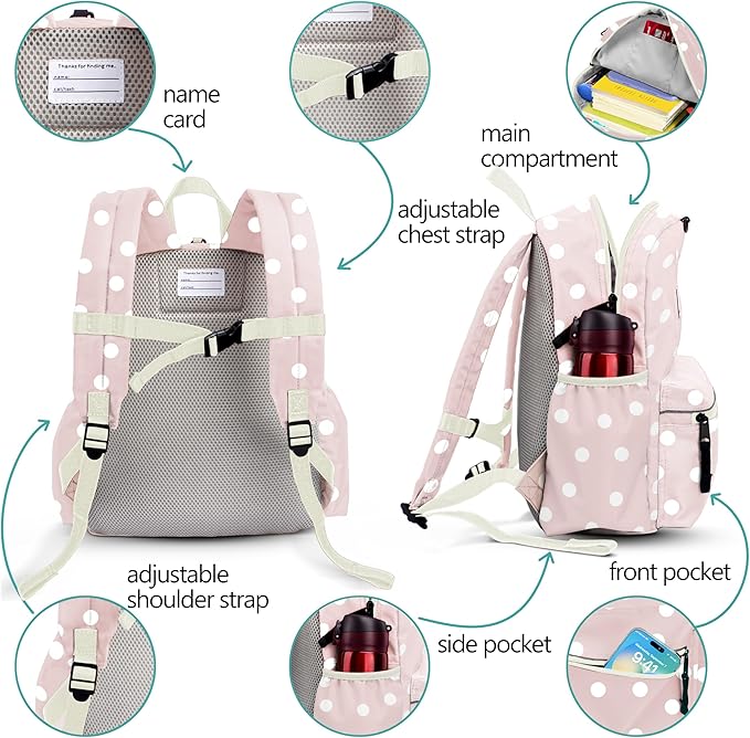 Kids' Backpacks for Girls & Boys - Kindergarten to Elementary School, Small Child Toddler Backpack, 14" H, Ages 3-6