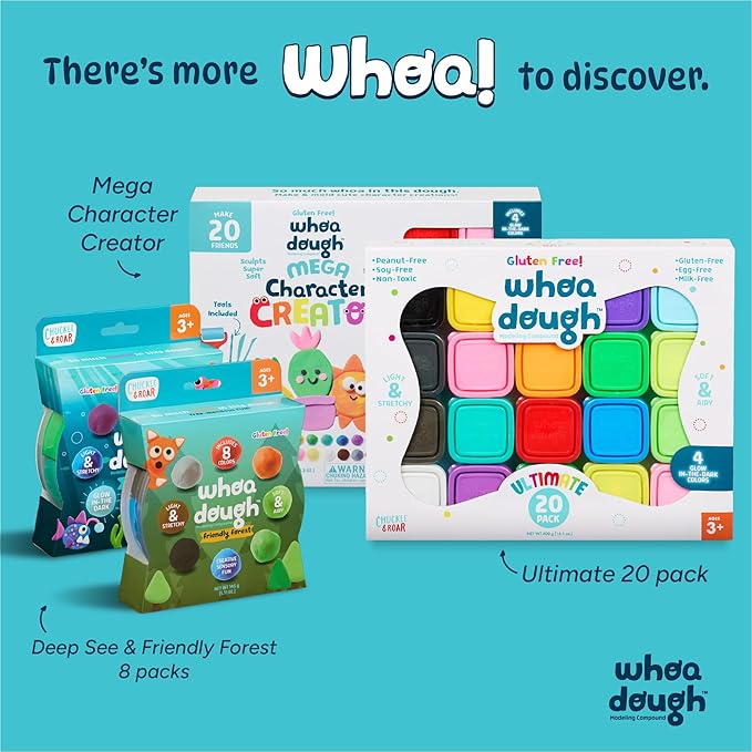 Whoa Dough Air Dry Clay Deep Sea 8 Pack by Chuckle and Roar