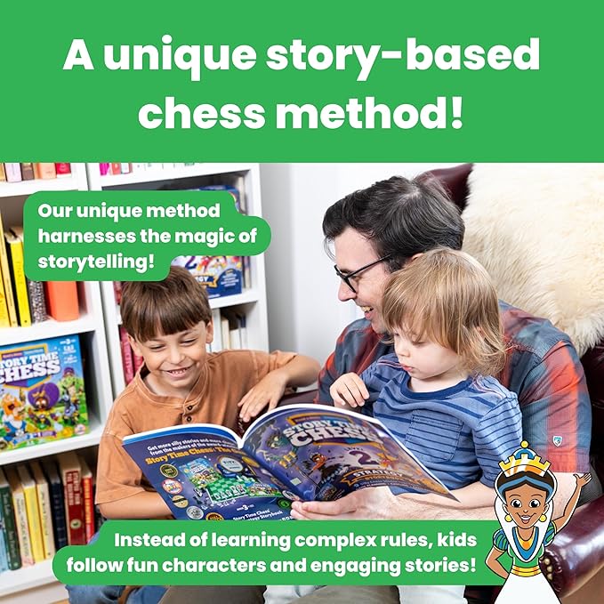 Story Time Chess - Chess Sets for Kids, Kids Chess Set, Chess Game Toddlers, Learning Games for Kids, Chess Sets for Boys & Girls