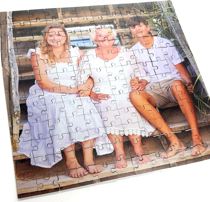 Custom Photo Puzzle from Picture | Upload Your Photo and Choose Color | 144 Piece Personalized Puzzle for Adults Teens Acrylic Puzzle Birthday Gifts for Men Women