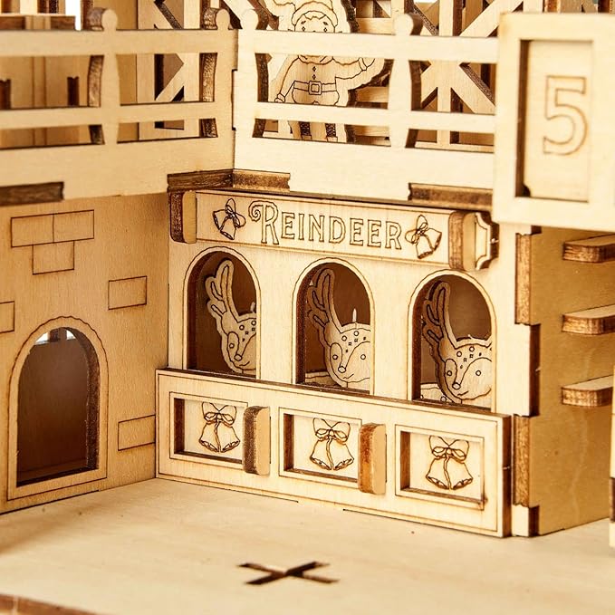 3D Wooden Puzzles Santa's Factory Model Kits, Brainteaser and Puzzle for Christmas/Birthday,Gifts for Adults and Teens to Build Combination