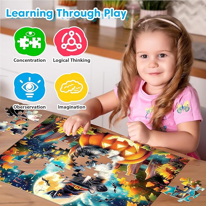 100 Piece Puzzles for Kids Ages 4-6, Holiday Birthdays Puzzles for Kids Ages 6-8, Large Jigsaw Puzzles for 4-8 Years Old, Educational Toys Gifts for 3-5 5-8 8-10 Years Old Boys Girls