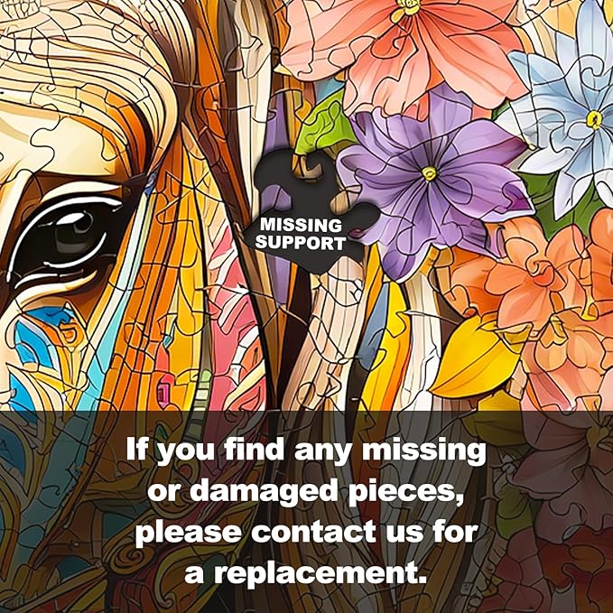 Wooden Puzzles for Adults, Wooden Horse Puzzle, Wooden Jigsaw Puzzles for Adults, Birthday for Puzzle Lover (M-11.8×10.7in - 200pcs)