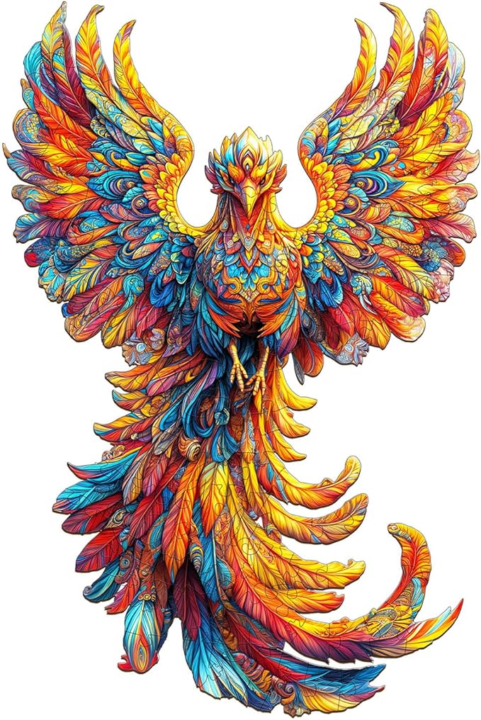 Wooden Puzzles for Adults - Flameborn Wooden Jigsaw Puzzle, Unique Animal Shaped Wood Puzzles Adult, Christmas Birthday Gifts for Friends/Family, Home Decor 11.4 * 7.6in 120pcs