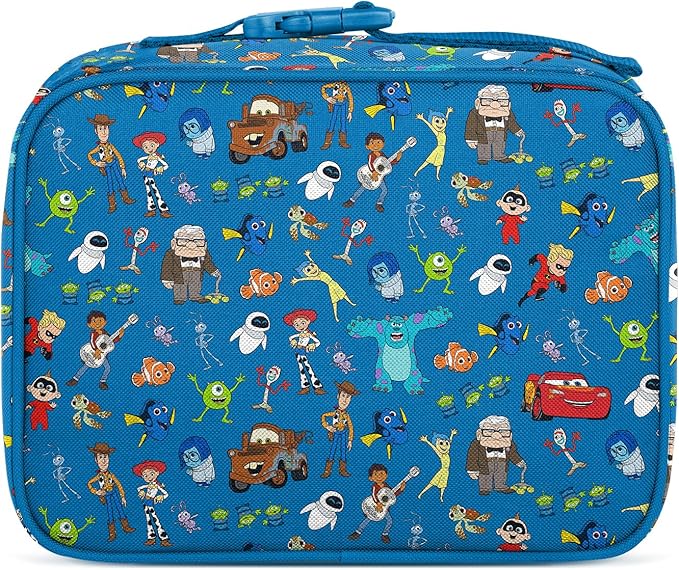Simple Modern Disney Pixar Kids Lunch Box for School | Reusable Insulated Lunch Bag for Toddler, Girl, and Boy | Exterior & Interior Pockets | Hadley Collection | Pixar Mashup on Blue