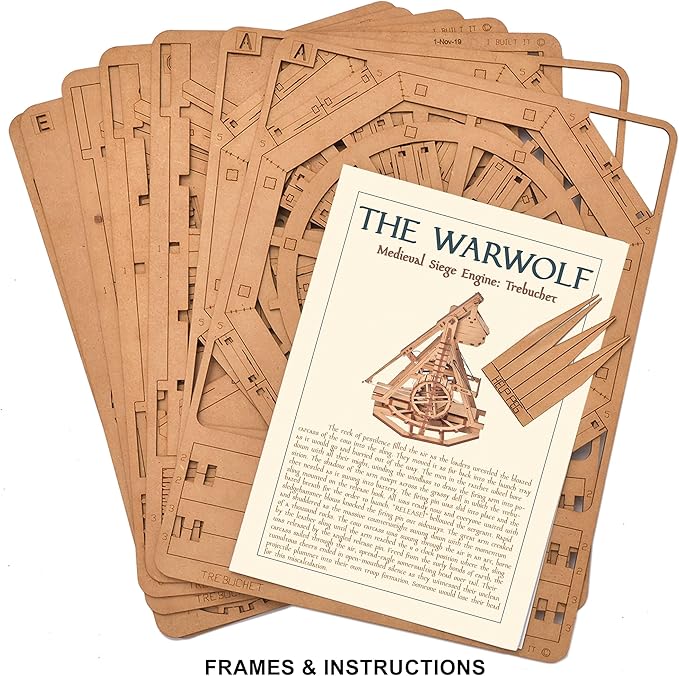 Trebuchet - Warwolf - 3D Wooden Puzzle - DIY Model Building Kit for Adults - Creative Gift