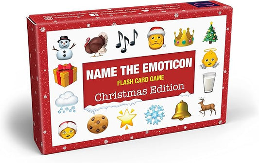Bubblegum Stuff - Name The Emoticon Game - Christmas Edition - Guess Christmas Item Funny Emoji Flash Card Board Game - Fun Memory Game - Suitable for Family, Kids, Teenagers & Adults…