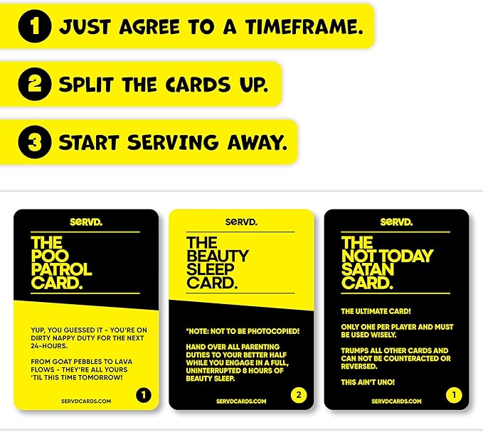 SERVD - Newborn Parents - The Hilarious Real-Life Couples Card Game for Infant Parents | Ultimate Gift for Baby Showers, New Moms & Dads, and 1st Birthdays