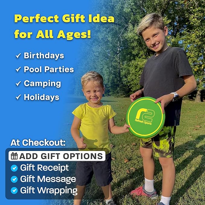 Soft Flying Disc โ Fun Outdoor Toy for Kids, Teens & Adults โ Easy to Catch - Fun Christmaas Gifts for Kids - Pool & Beach Games โ Holiday Present Stocking Stuffer for Boys & Girls Ages 3 4 5 6โ12+