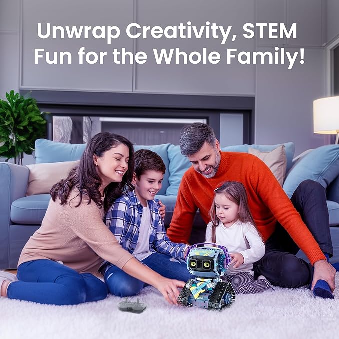 Sillbird Robot Building Kit with Remote Control STEM Gifts for Kids Boys Ages 8-12, Coding Robotic Technic Creative Toys for Birthday - Build 5in1 Model with 433 Pieces