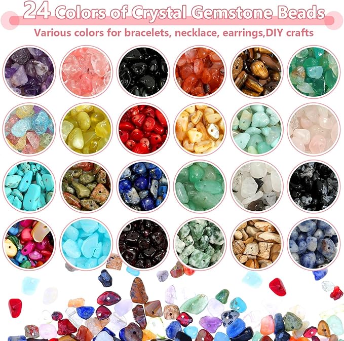 1669 Pcs Jewelry Making Supplies Kit for Adults Women, Earring Necklace Making Kit with Crystal Beads, Beading Wire, Pliers and Earring Making for Supplies for DIY Jewelry Making Crafts
