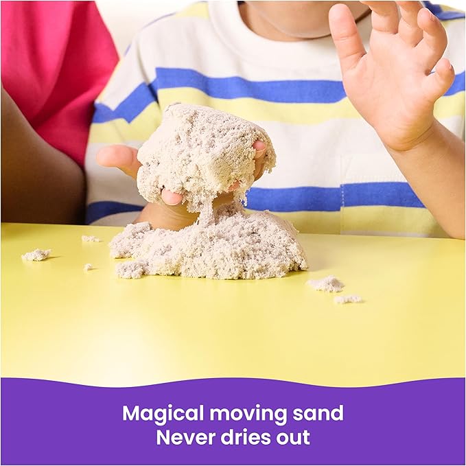 Kinetic Sand Splash, Water Play Sandbox with 12oz Color-Change Play Sand, 4 Molds & Tray (Amazon Exclusive), Toddler Toys, Kids Toys for Girls & Boys