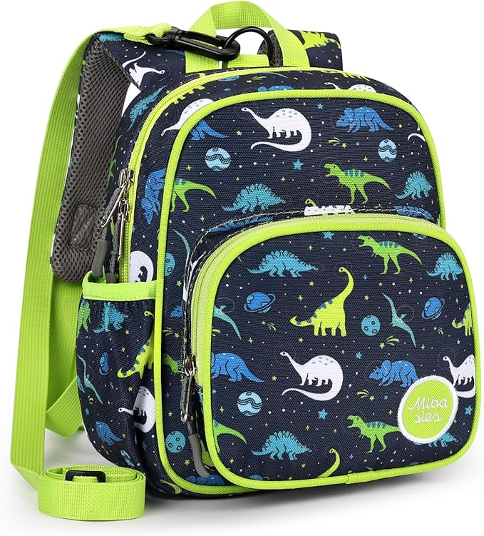 mibasies Backpack Leash for Toddlers 1-3: Baby Backpack for Boys with Anti-Lost Harness - Dinosaur