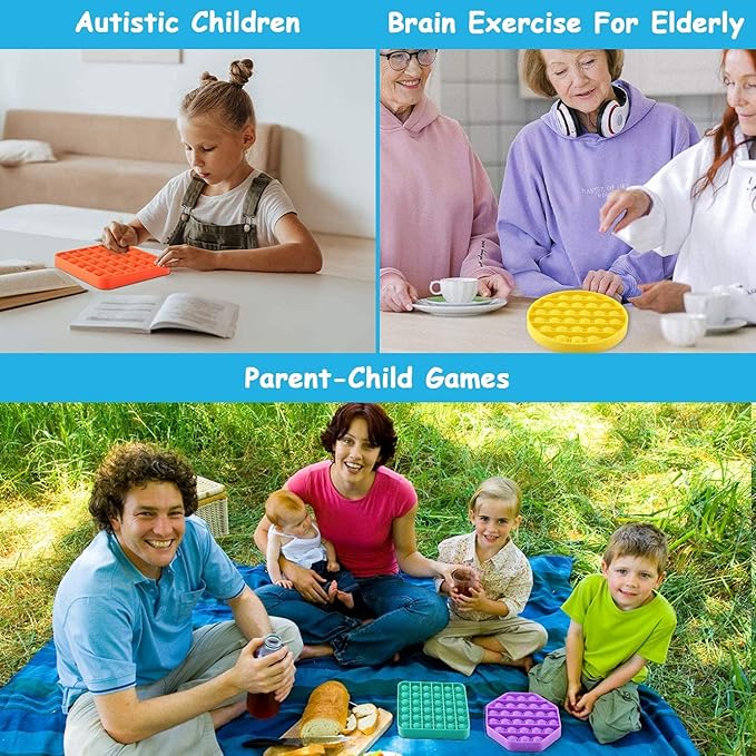 30PCS Random Silicone Tie-dye Push pop Bubble Fidget Toy, Autism Special Needs Stress Reliever, Squeeze Sensory Tools to Relieve Emotional Stress for Kids Adults,Party Toys