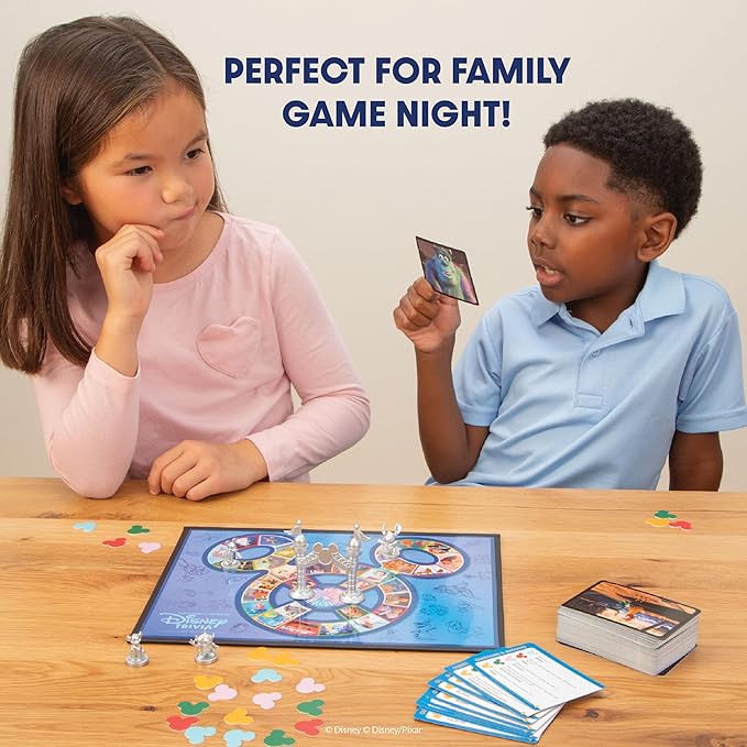 The Magical World of Kids Disney Trivia Games – Board Games for Family Night, Family Games, Multi-Player Board Game, Family Board Game, Travel Games, Disney Game, Ages 5+