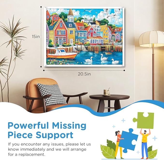 Jigsaw Puzzles 300 Pieces for Adults,300 Piece Puzzles for Adults,Sea Puzzle for Kids Ages 8-10 10-12,Recycled Paper Puzzle 300 Pieces,Home Decors Family Challenge Toys for Men Women Elders Seniors
