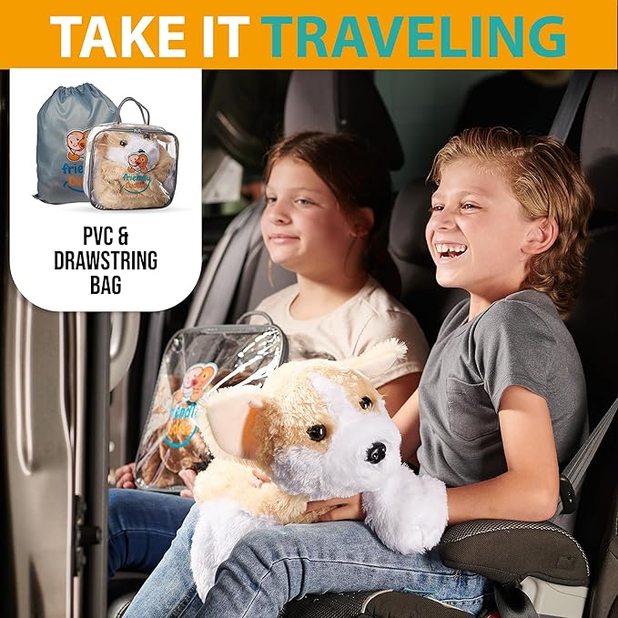 FRIENDLY CUDDLE Weighted Lap Blanket for Kids & Adults – Rosie Weighted Blanket – ASD, Sensory Processing Weighted Stuffed Animals Dog Toy – Microwavable Weighted Lap Pad for Kids, 5 Lbs