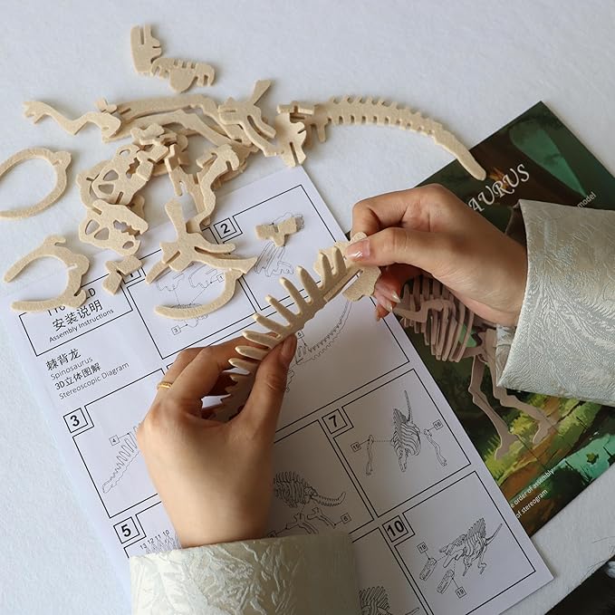 Children's Felt Spinosaurus 3D Jigsaw Puzzle Unique Felt Material Creates a Super Fun Educational Toy Set Designed for Kids Selected Children's Gifts