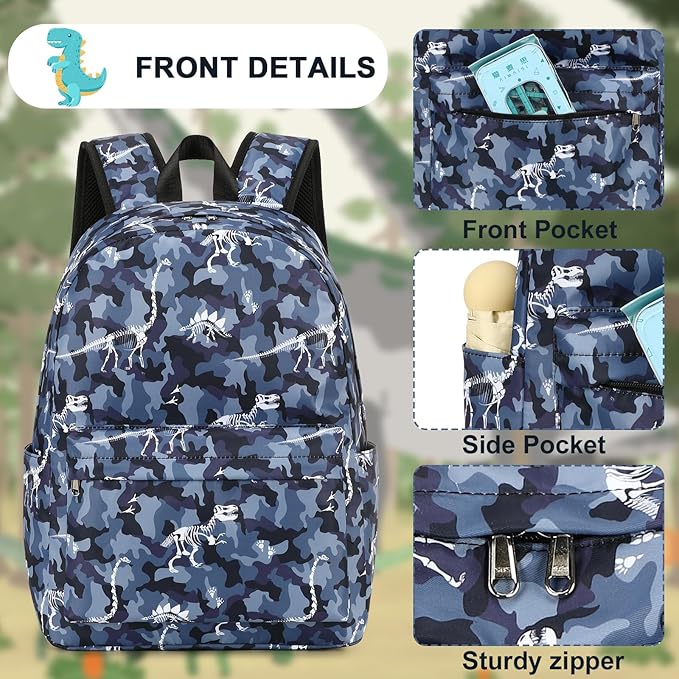 LEDAOU Kids School Backpack with Lunch Box for Boys Girls Kindergarten BookBag School Bag Preschool Toddler Backpack