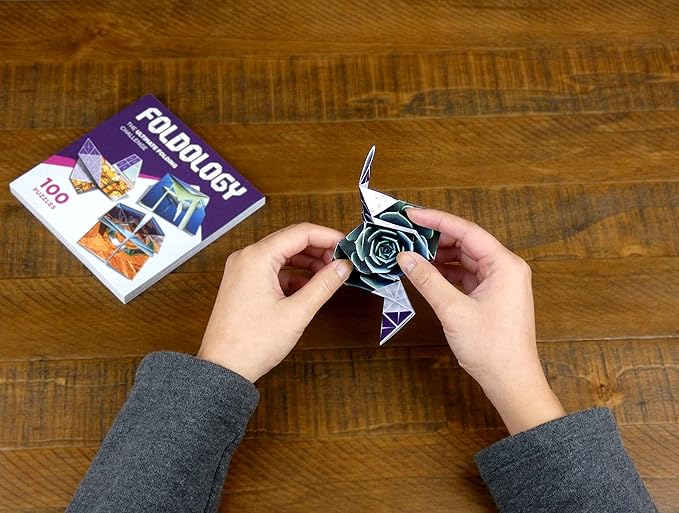 FOLDOLOGY 1&2 Combo Pack - Origami Puzzle Game for Kids, Teens, & Adults | Brain-Training, Travel-Friendly, Screen-Free Fun | Unique Gift for Ages 10+ & Puzzle Lovers | 200 Challenges