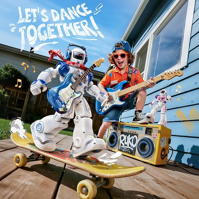 Ruko 6088 Programmable Robot, Gesture Sensing Intelligent Remote Control Robot for Kids 3-6 Years, Christmas Birthday Gift