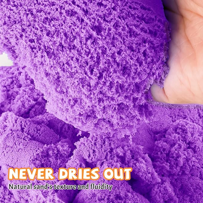 NiToy FlexiSand Value Pack 19lbs of 10 Colored Moldable Self-Sticking Sand, Never Dries Out-Fun for 3 Years and up Kids Bulk Refill for Sensory Sand Box Toys, Ideal for Shaping, Squeezing and Molding