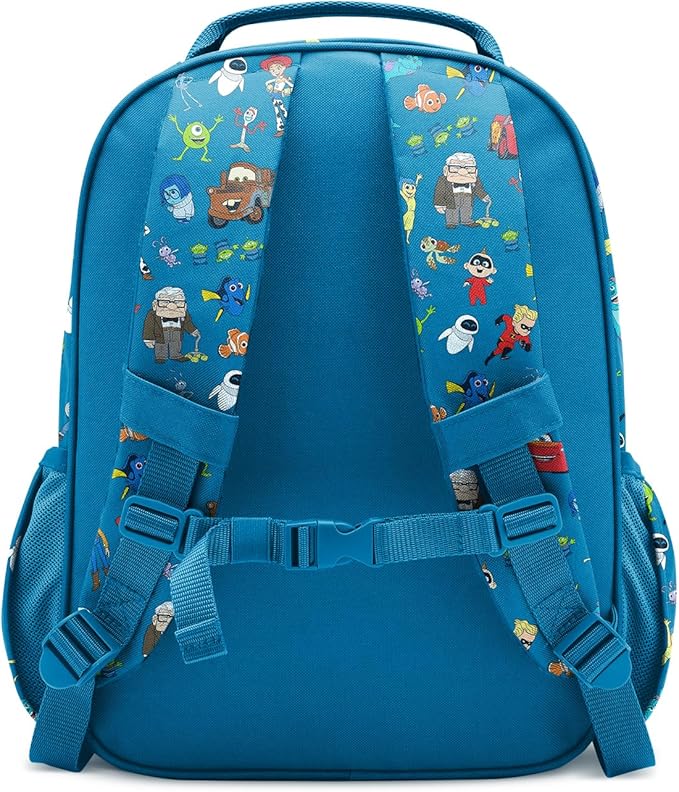 Simple Modern Medium Disney Pixar Toddler Backpack for School Girls and Boys | Kindergarten Elementary Kids Backpack | Fletcher Collection | Kids - 15" tall | Pixar Mashup on Blue