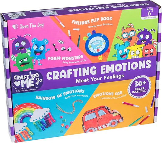 Open The Joy Crafting Your Emotions – DIY Emotional Awareness & Mindfulness Craft Kit for Kids – Creative Arts & Sensory Play for Emotional Regulation & Self-Expression – Ages 4 and Up