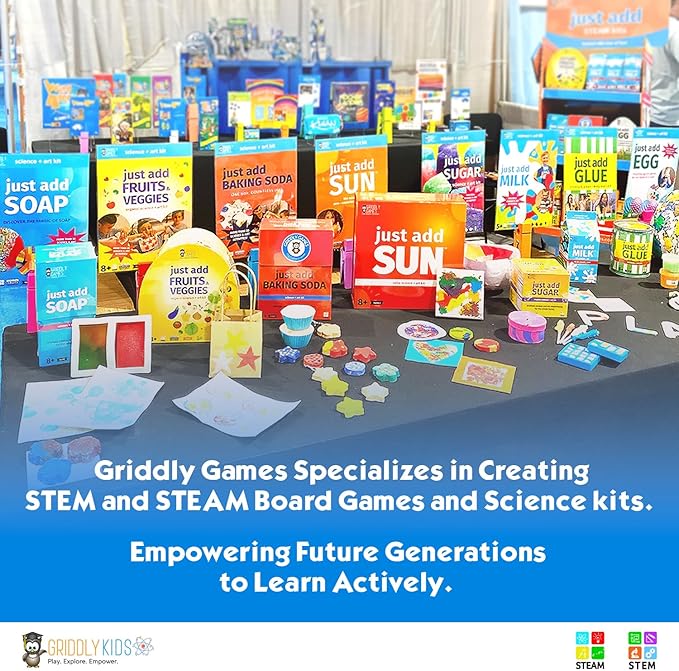 Griddly Kids Oversight – Educational & Fun Strategy Board Game for Family Game Night, Fast-paced Board Games for Adults & Children Alike, Ideal STEM Toys & Kids Games Gift for Children Ages 8-12