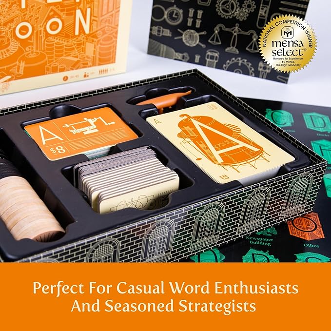Letter Tycoon: Mensa Select Word-Building Strategy Game for Families and Friends, Ages 10+, 2-5 Players