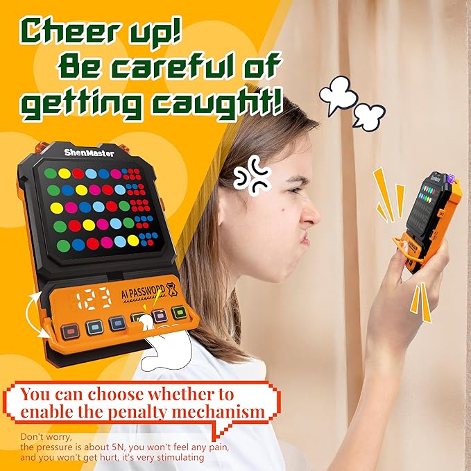 Super Decoder Game, 10000+ Colors Crack The Code-Breaking Puzzle Memory & Brain Teasers Games for Kids and Adult, Multiplayer Handheld Mastermind Travel Games, Birthday Gift for Boys & Girls