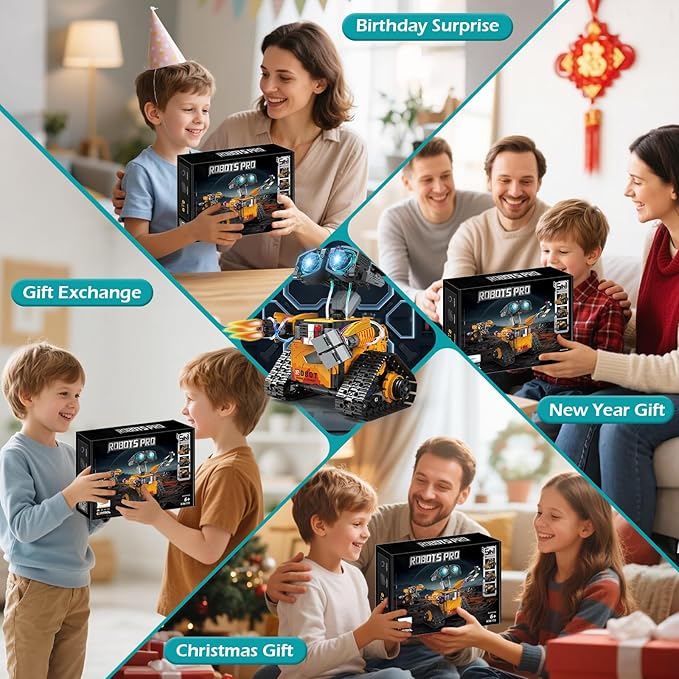 5-in-1 Technic Robot Building Kit for Kids – 673 PCS App & Remote Controlled Wall Robot Toy Set, Programmable STEM Construction Toy, Birthday Gift for Boys and Girls Ages 6-12+