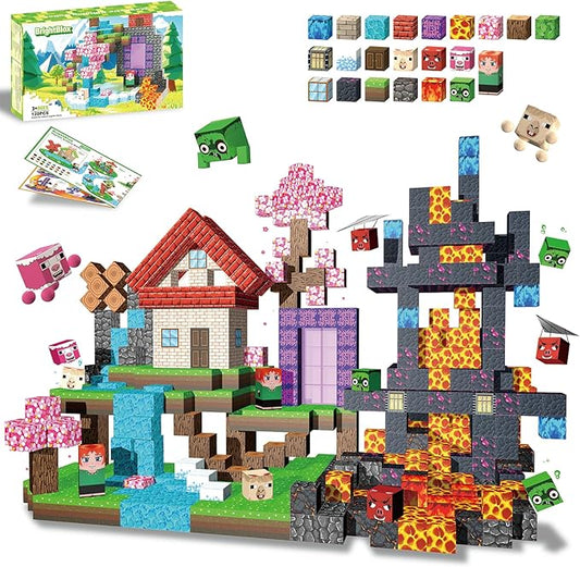 Magnetic Blocks - 120PCS Magnetic Building Blocks STEM Sensory Toys Magnet Building Cube Toys for Kid Age 3 4 5 6 7 8 9 10, Building Sets for Boys Girls Age 3+, Gift for Birthday