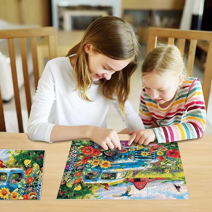 300 Piece Puzzles for Adults,Songbirds on The Farm Jigsaw Puzzle for Adults Kids Seniors,Recycled Cardboard Large Piece Puzzle 300 Piece,Family Activity Great Gift for Family Friends 20.5 * 15 in