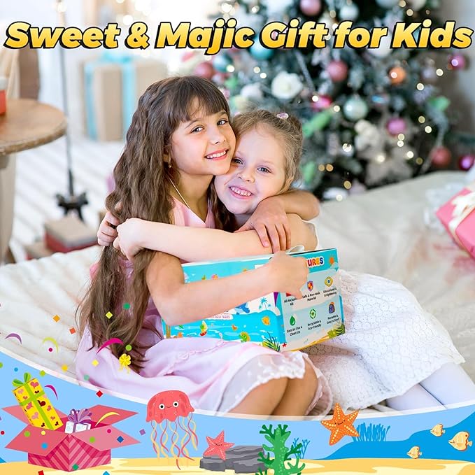 Magic Water Elf Toy Kit - Squishy Maker with 24 Molds & Glow Gels, DIY Mixies Craft Kit for Kids Ages 3+, Make Your Own Glowing Water Pets, STEM Sensory Toy Gift for Boys & Girls