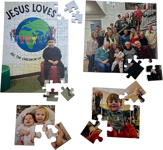 Custom Photo Puzzle from Picture | Upload Your Photo and Choose Color | 25 Piece Personalized Puzzle for Kids Toddlers Acrylic Puzzle Birthday Gifts for Toddler Boy Girl