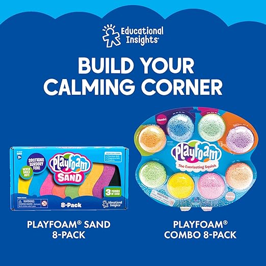 Educational Insights Playfoam® Sand Sensory Spheres - Relaxing Zen Garden Kits for Calm Down Corner or Desk, Anxiety Tools and Meditation Sets for Kids & Adults, Stress Relief Toys, Ages 5+