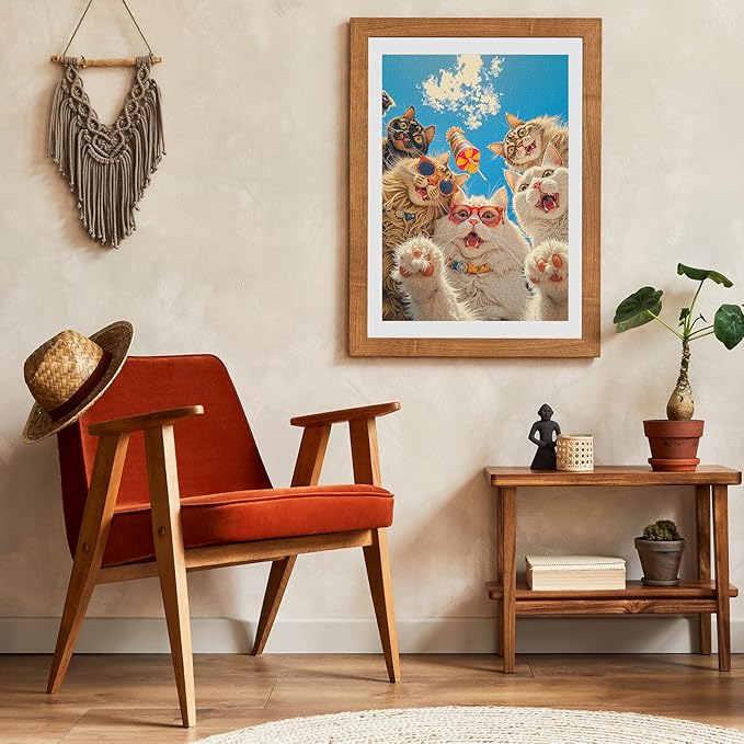 Jigsaw Puzzles for Adults 1000 Pieces, Challenging Unique Shaped Puzzle for Game Night Family Home Decor Wall Display, Kitten Pets Animal Lovers Cat Puzzles, 20x27 Inches