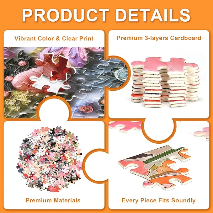 1000 Piece Jigsaw Puzzle for Adults Flowers in Pots Jigsaw Puzzles Still Life Jigsaw Puzzle Challenging Puzzle Perfect for Game Finished Size 19.5 x 27.5 Inch